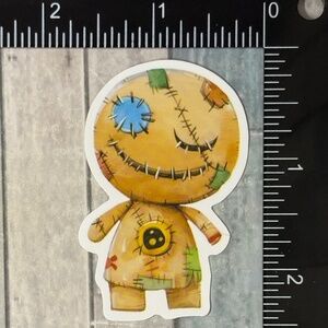 🌀10/$10🌀 Creepy Cute Voodoo Doll Reusable Waterproof Vinyl Sticker Decal